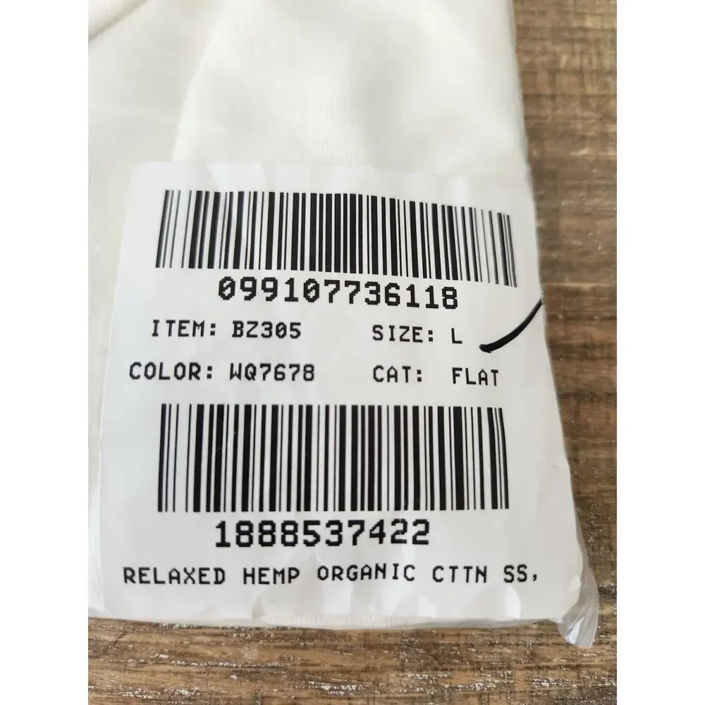 J. Crew Hemp-Organic Cotton Blend Polo Shirt White L *Flaw